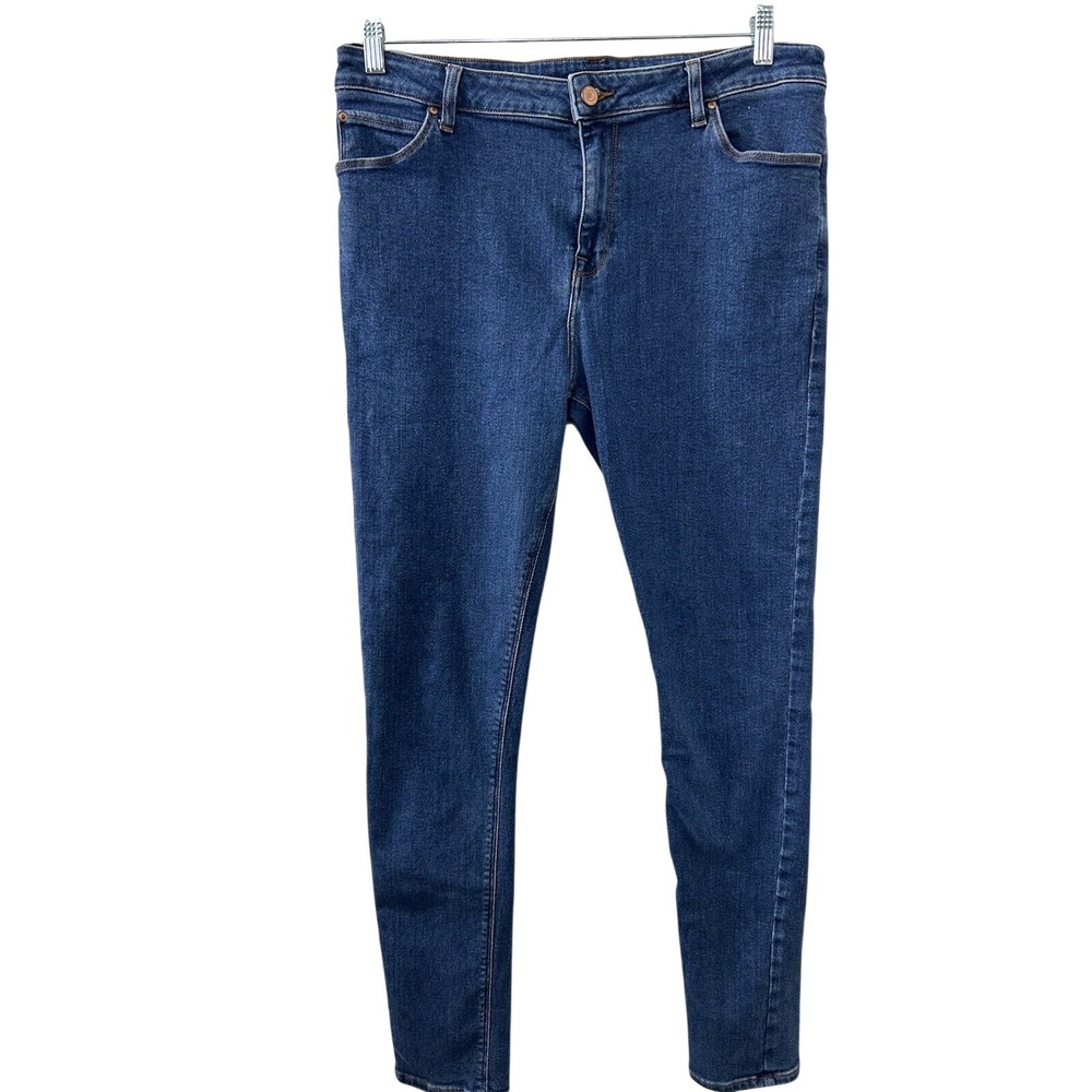 ASOS Cotton Blend Skinny Jeans 38L Blue Stretch Denim Casual Minimalist Basic‎